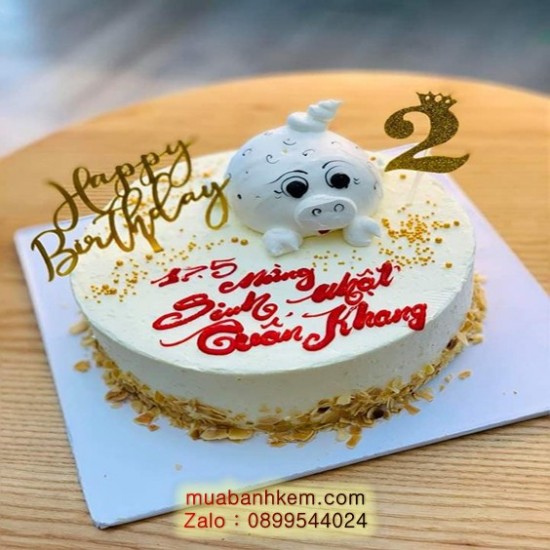 Bánh kem sinh nhật mừng 2 tuổi